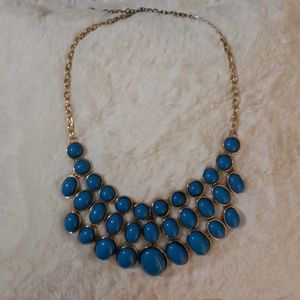 Blue statement necklace